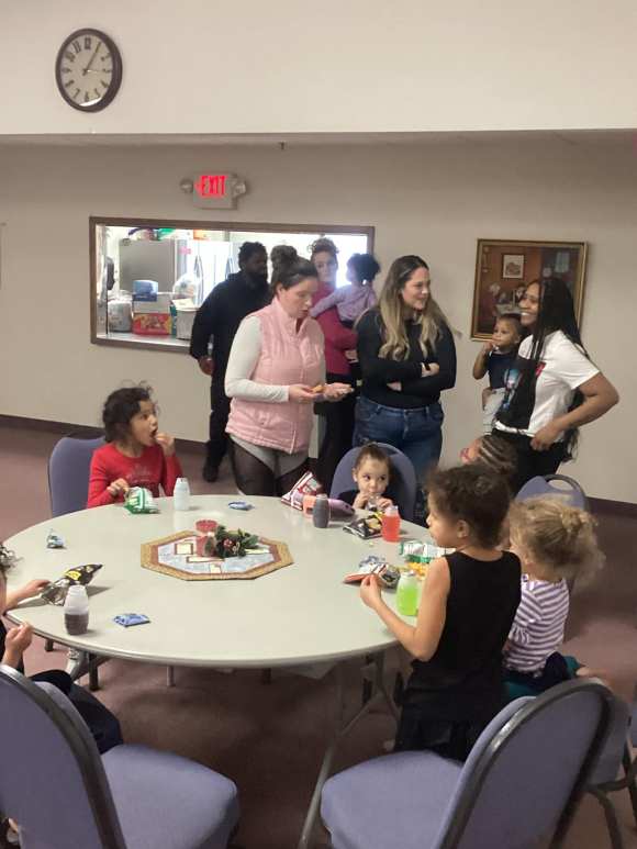 Group of people eating